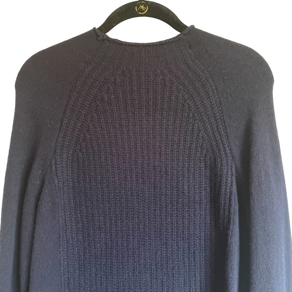 J Crew Wool Mockneck Tunic Sweater Navy Style H4391 - Picture 9 of 14
